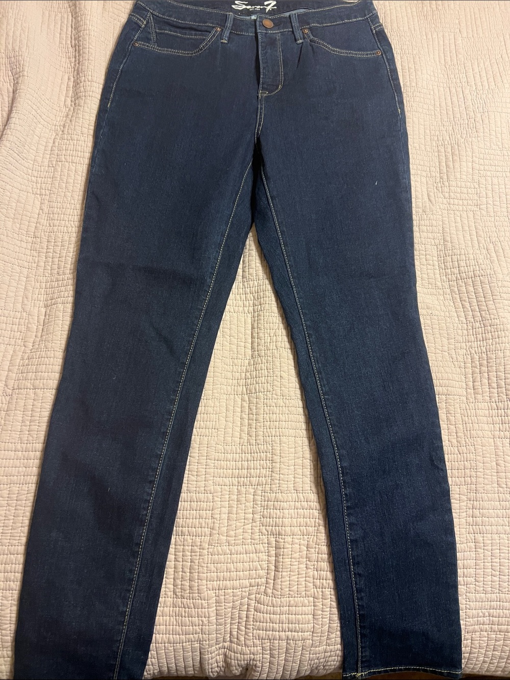 Seven7 Dark Blue Skinny Jeans